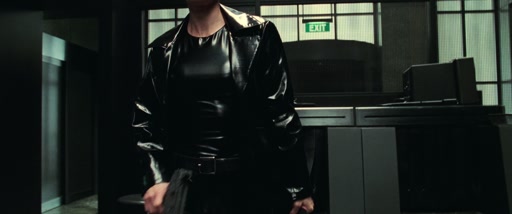 The camera pulls back further in the lobby.